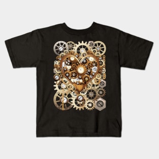 Steampunk Heart Love Machine Kids T-Shirt